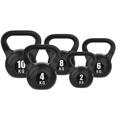 China PE+Cement Gym Workout Fitness Equipment Competition Kettle Bell Painted Cast Iron Kettlebell for sale