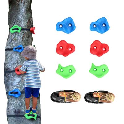 China Eco-Friendly Ninja Tree Climbing Holds Climbing Stone With Ratchet Straps For Outdoor Ninja Warrior Obstacle for sale