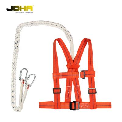 China Double Upper Body Toughness Polyester Safety Harness Double Hook Double Hook Upper Lanyard Half Body for sale