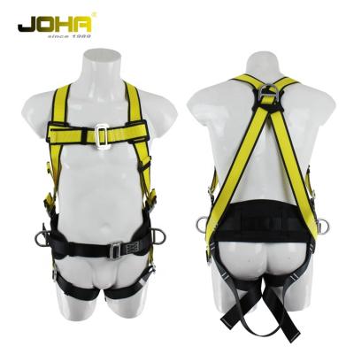 China High tenacity polyester buckles double hook with name lanyard belt for sale electric industrial climbing parts full body equipment safety harness for sale