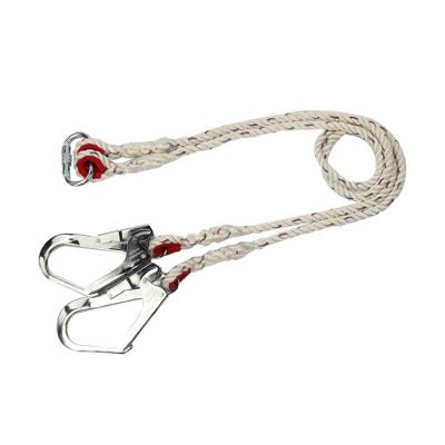 China Lightweight Fall Protection Polyester EN361 Safety Harness Shock Absorbing Lanyard for sale