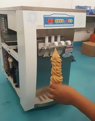 China 3 flavors,28L/Hour 200cones Oceanpower cheap small ice cream machine OP1372 for sale