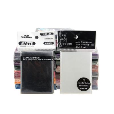 China Clear PP Board Game Card Sleeves Dustproof Business Card Protector Sleeves for sale