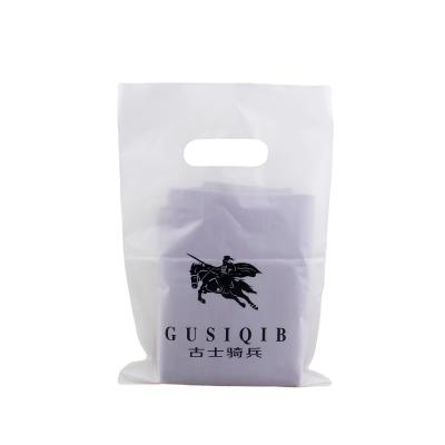 China Custom Mylar Die Cut Handle Poly Bags Recyclable Plastic Gift Bag Shopping Bag for sale