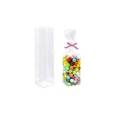 China Cellophane Flat Bottom Bag Packaging Heat Seal Stand Up Pouches For Candy Chocolate for sale