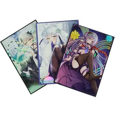 China Customized Holo Printing Art Yugioh MTG TCG Hologram Anime Custom Trading Board Game Card Sleeves for sale