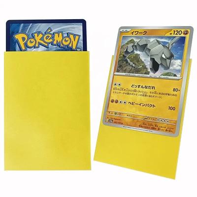 China Yellow Matte Standard Size 66x91mm Matte Card Protector MTG Game Trading Card Holder for sale