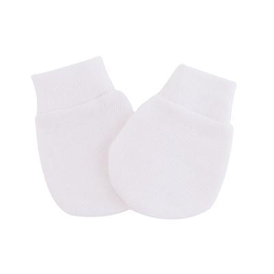 China Striped 0-6m 100% Organic Cotton Baby Toddler Scratch Mittens for sale