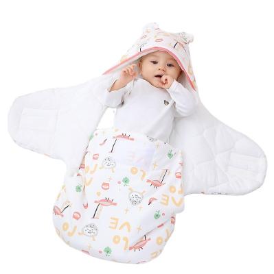 China Cartoon Designs Newborn Baby Delivery Room Bag Held by Newborn Butterfly Wrapping Sleeping Bag Pure Cotton Spring and Autumn for sale