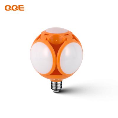 China Residential Super Bright LED Folding Bulb E27 50w Soccer UFO Lamp AC85-265V 5 Leaf Light for sale