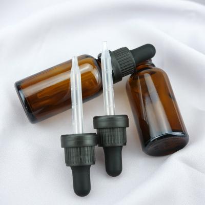 China Tamper Evident Tamper Evident 75mm 18/415 Calibrated Plastic Pipette Dropper For 30ml Essential Oil Bottle for sale