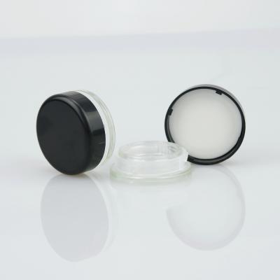 China 3g 5g small eye cream glass cosmetic jar with plastic child safe cap for cream for sale