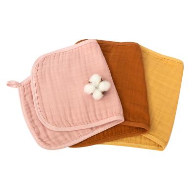 China Healthy and Environmentally Friendly Six Layer Fiber Washable Pure Skin Bamboo Cotton Baby Towels Saliva Friendly Burp Cloth for sale