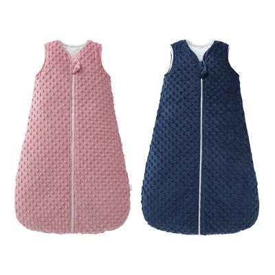 China C'dear Breathable Customized Organic Infants Bebe Sleeping Bag With Zipper Minky Dot Fabric Bamboo Cotton Blanket Newborn Sleeper Sleep for sale