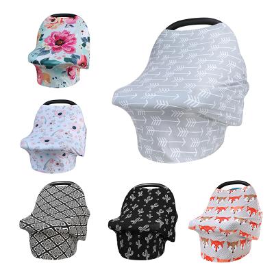 China Breathable Baby Car Seat Splicing Nursing Covers Breastfeeding Cover Canopy Microfiber Nursing Cover for sale