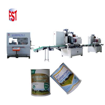 China Full Automatic Chemical Metal Food Box Production Line Tin Container Making Machine for sale