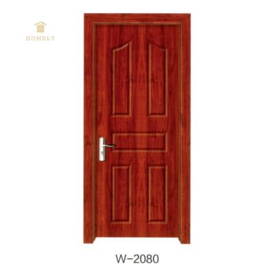 China Environmental Friendly Factory Hot Sale Customized Style PVC Film Coated Interior MDF Core Door For Projects for sale