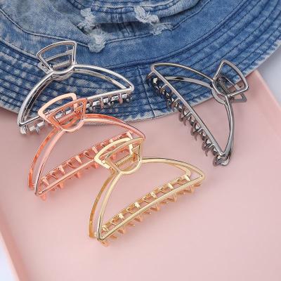 China Fashion Korean Sleek Metal Hair Claw Hair Accessories Large Elegant Hair Clip Hair Clips for sale