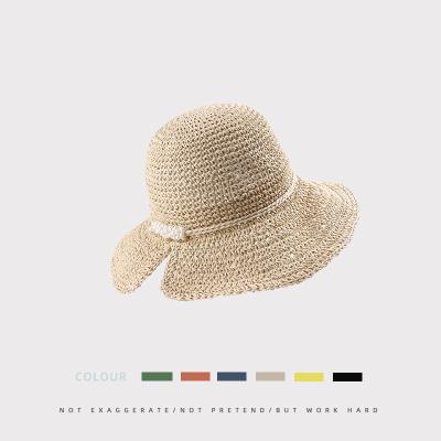 China Custom Mat Grass Holiday Straw Beach Hats Straw Hats Luxury For Women for sale