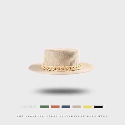 China Mat Grass Wholesale Summer Wide Brim Straw Beach Hats Straw Hats Luxury For Women for sale