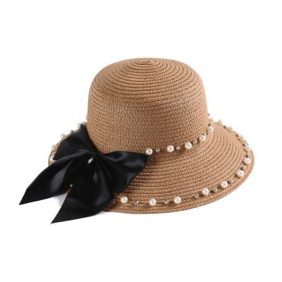 China Mat Grass Wholesale Summer Fashion Straw Beach Hats Straw Hats Luxury For Women for sale