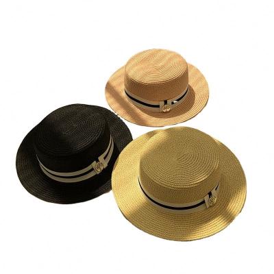 China Custom Mat Grass Holiday Straw Beach Hats Straw Hats Luxury For Women for sale