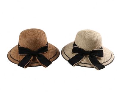 China Mat Grass Wholesale Summer Fashion Straw Beach Hats Straw Hats Luxury For Women for sale