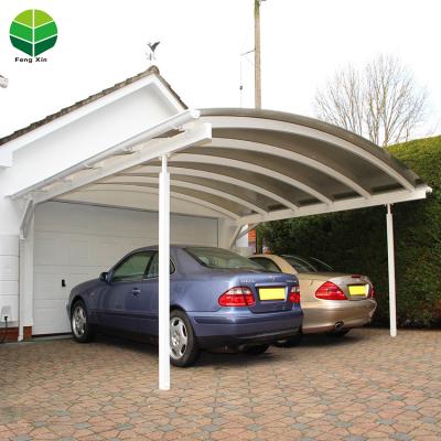 China Features Lowes waterproof and metal UV-resistance car shade port fireproof polycarbonate roof parking lots for sale