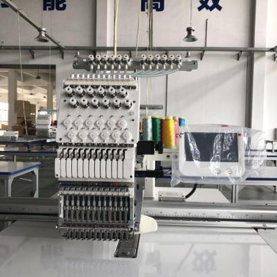 China Factory 12 Needles Single Head Flat Cap Embroidery Machine With Large Embroidery Area for sale