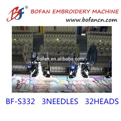 China 3/6/9 Needles 32 Heads BF-S332 Computerized Multi Sequin Embroidery Machine 2000*2500mm for sale