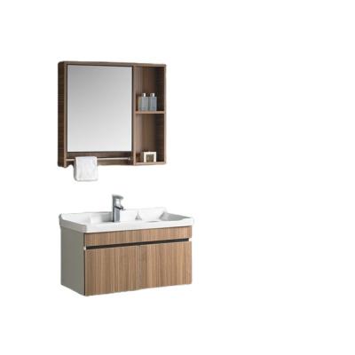 China Hot Sale Modern Bathroom Vanity PVC+ Modern Space Aluminum Bathroom Cabinet In Malaysia for sale