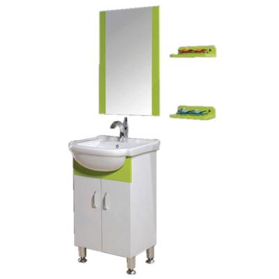 China KESHI factory direct sale traditional PVC cabinet, floor standing mirror bathroom vanity mirror cabinet for sale