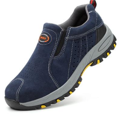 China FUNTA Steel Toe Integrated Tongue Design Suede Leather Safety Shoes For Workers for sale