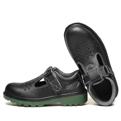 China Breathable Black Leather Anti Slip Oil Resistant Microfiber Toe Puncture Proof Steel Restaurant No Lace Safety Shoes FUNTA for sale