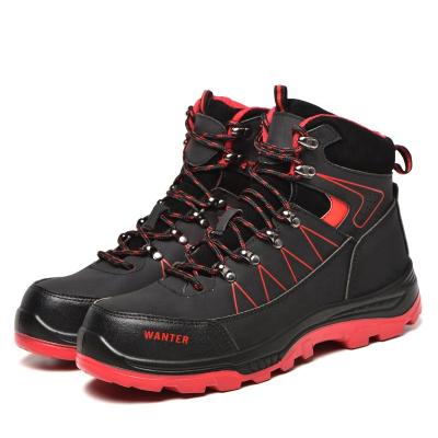 China Industrial Hot Selling High Steel Toe S1P S3 Shoes Genuine Leather Safety Shoes Work Boots FUNTA for sale