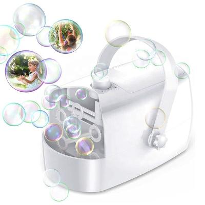 China Portable Plastic Bubble Machine 4800+ Bubbles Per Minute For Kids Toddlers Parties Birthday Bubble Memories Maker By Plug In And Battery for sale