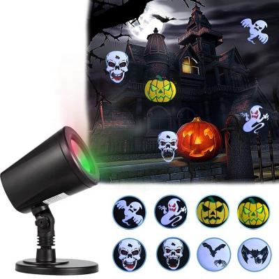 China 4 Animated Halloween Pattern Outdoor 4 Halloween Automatic Switching Animated Patterns LED Projection Light for sale