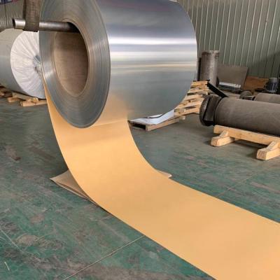 China Aluminum tubes coil with polykraft paper one side and other side with PVC film for sale