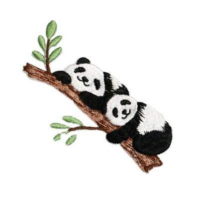 China Other Custom Patches Panda Embroidery Patches Iron On Hat Patch for sale