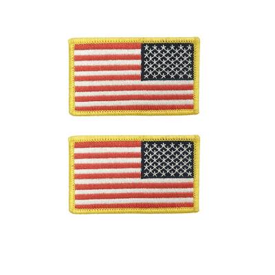 China Other Cheap OEM Embroidery Badge American Flag Patch Shoulder Board For Cloth for sale