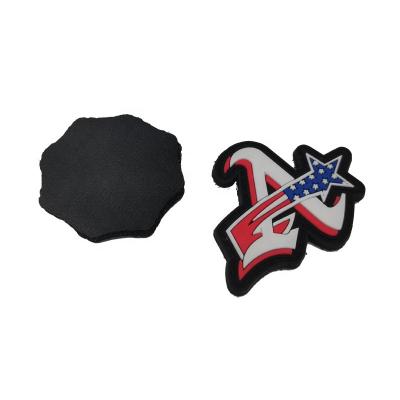 China Other Patches Custom PVC Custom PVC Rubber Silicone Rubber Patches With Hook And Loopbacking Velcro Patch for sale