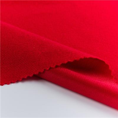 China Factory supply anti-static Chinese 100% polyester knit knit one side brushed mercerized velor fabric for sportswear school uniform for sale