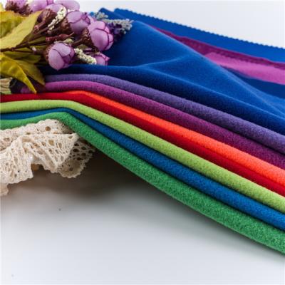 China Factory Supply Anti-Static 100% Polyester Knitted Velvet Back Brushed Foil Fabric School Uniform Fabric for sale