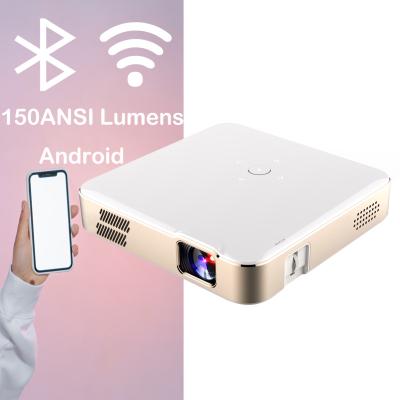 China Pico Powerful Factory 150 Lumens ANSI Lumens ANSI Mini DLP Projector 720P Support 4k Digital Radio Connect Long Standby OEM ODM for sale