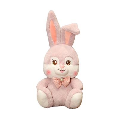 China Hot Sale Custom Cute Plush Logo Rabbit Plush Toy Rabbit Stuffed Toy For Baby for sale