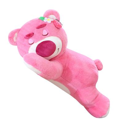 China Factory Custom Cute Plush Animals Stuffed Toys Pink Strawberry Bear Plush Toy for sale