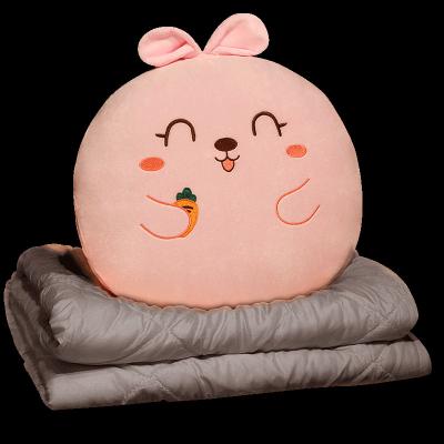 China Plush cartoon towel embroidered cotton plaid cover single-sided full embroidery and plaid cartoon pillow luxury comforter for sale