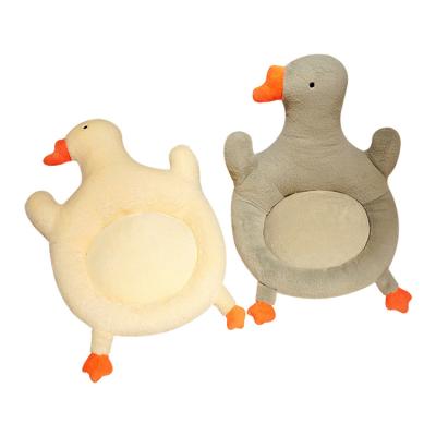 China High Quality Plush Pillow Soft Stuffed Duck Duck Toys Kawaii Goose Plush Chair Tatami Cushion For Baby for sale