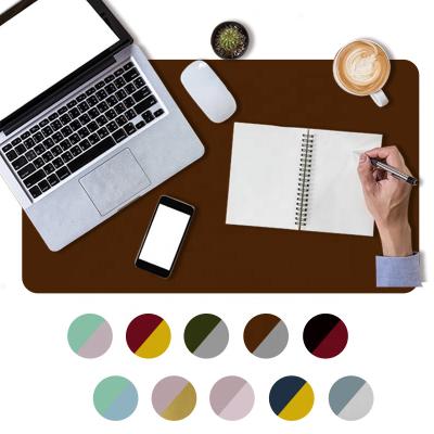 China PVC Artificial Leather PASSIONATE Ultrathin Waterproof Can Be Customized LOGO Computer Mouse Pad 60x30CM Gray Leather Mouse Pad for sale