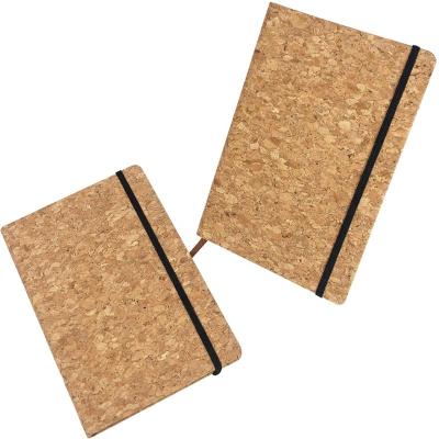 China Hardcover New Arrival Free Sample A5 Size Eco-Friendly Durable Diary PU Journal Cork Notebook With Elastic Band for sale